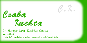 csaba kuchta business card